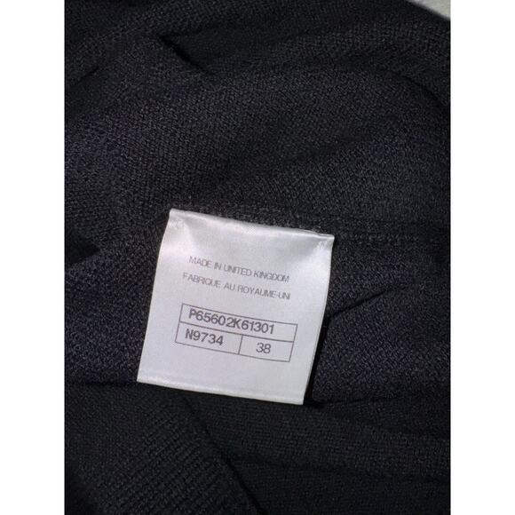 Chanel 20K Black Cashmere White Gold CC Logo Long Sleeve Cardigan Sweater 38 - Picture 16 of 16